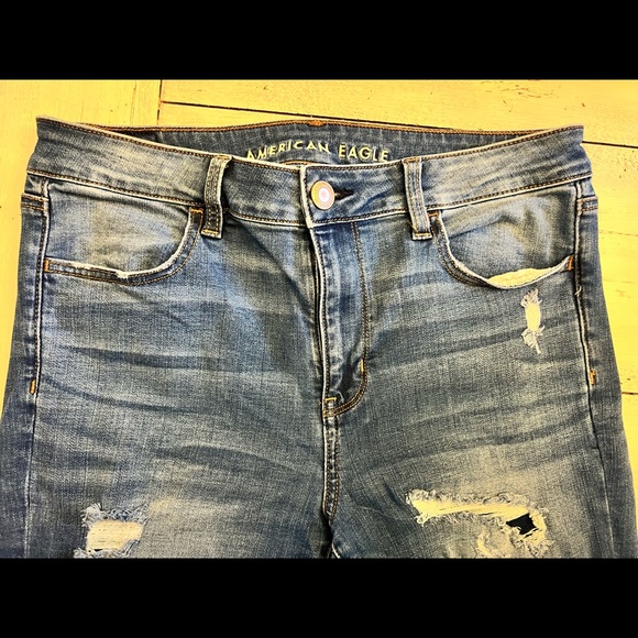 American Eagle super stretchy distressed jeggings, 10 - Picture 3 of 10